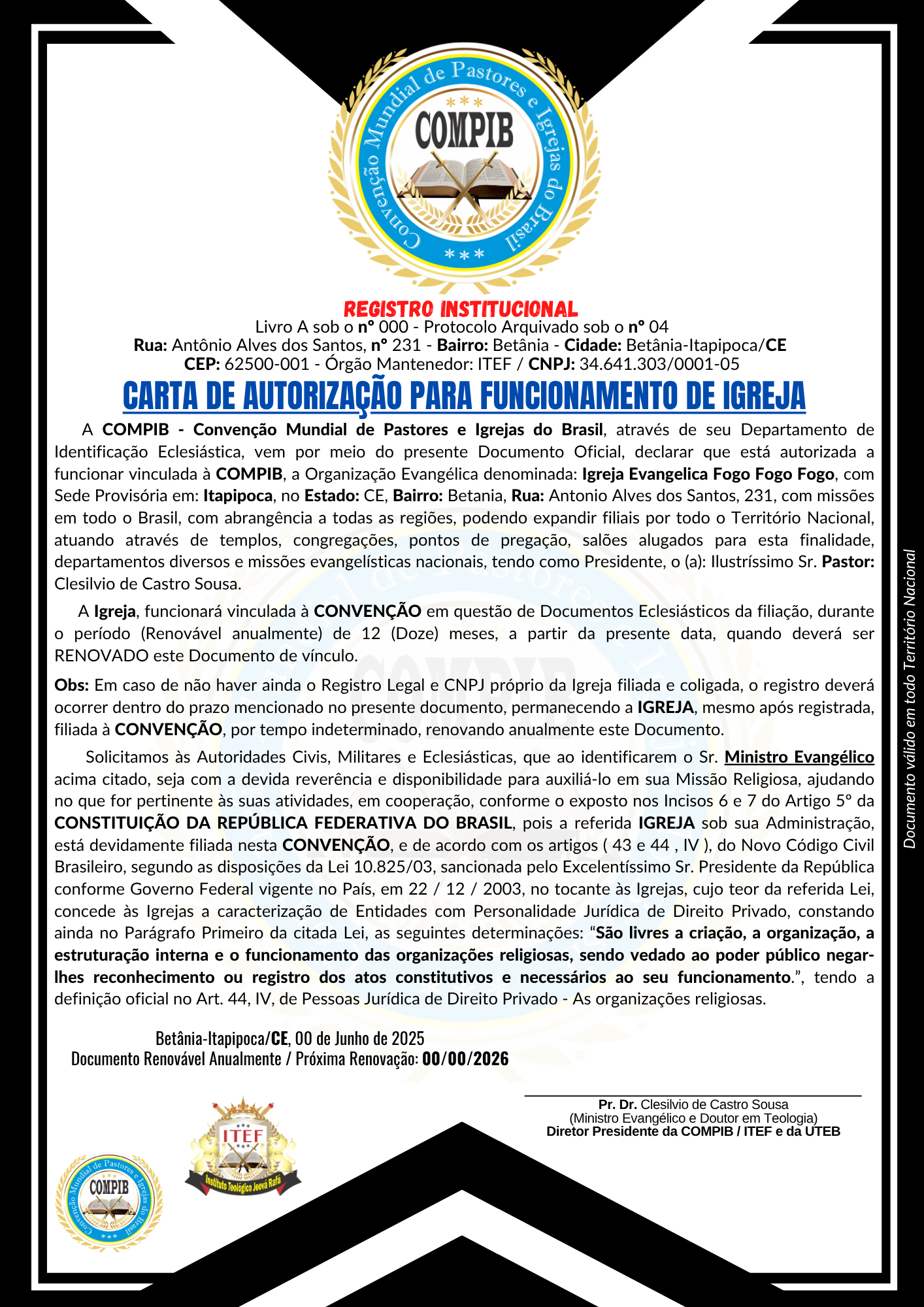 Carta de Apresentação